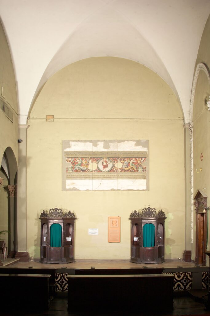 “Cristo fanciullo benedicente” o “Salvator Mundi”, affresco staccato di Giovanni Antonio Scacceri (XVI sec.).