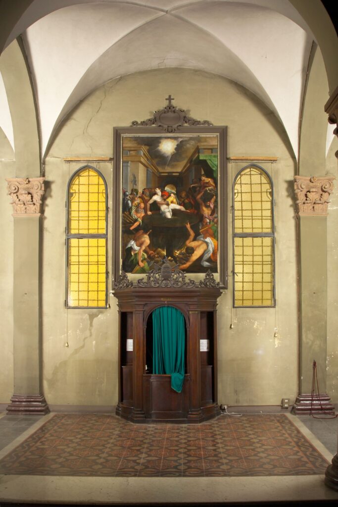 “Martirio di San Giovanni Evangelista a Porta Latina” di Ercole dell’Abate.