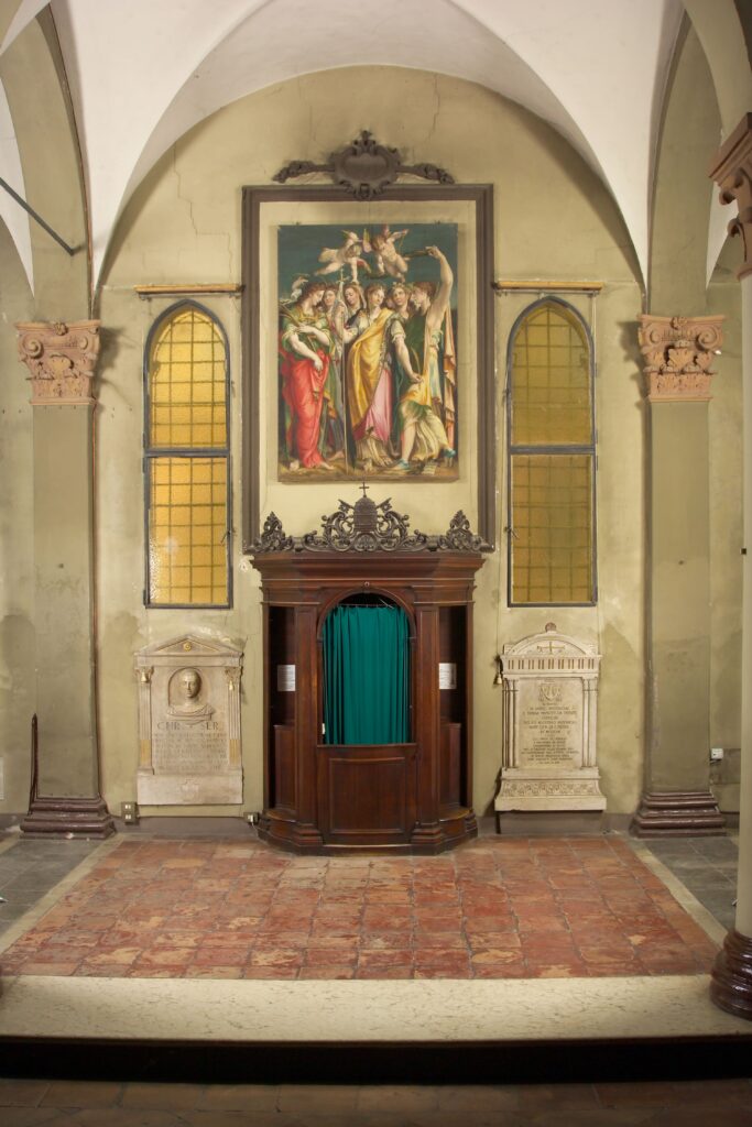 L’altare con la pala “Sant’Orsola e le vergini compagne” di Ercole Setti, 1568.