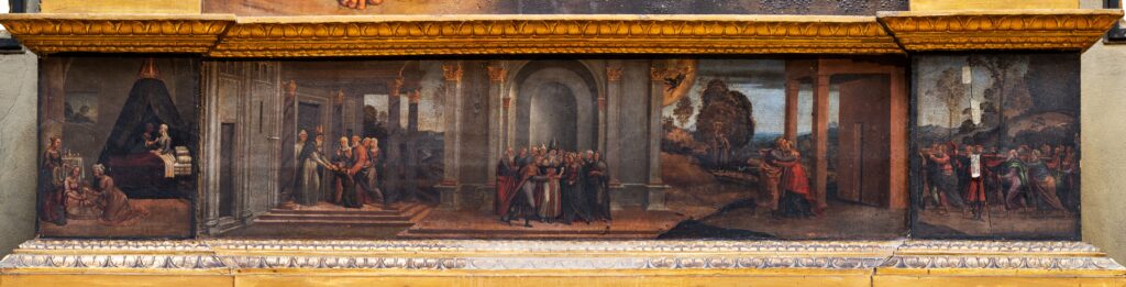 Predella della “Assunzione della Vergine” con episodi della vita mariana